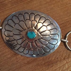 Accessories - Stirling silver belt with turquoise, 42” Accessories - Stirling silver belt with turquoise, 42”